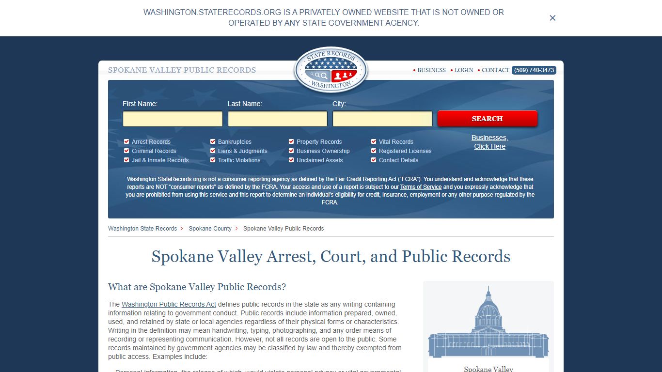 Spokane Valley Public Records - washington.staterecords.org